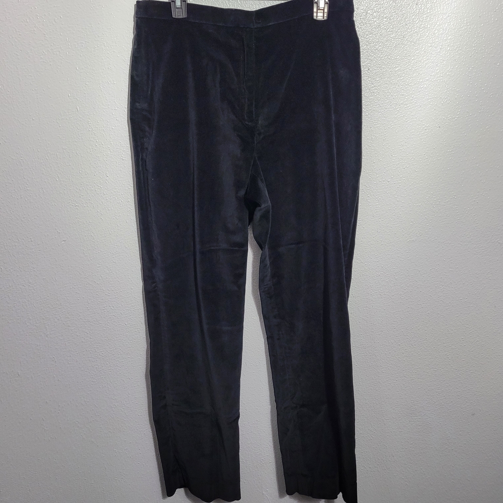 Lauren Ralph Lauren Black Velvet Straight-Leg Pants
